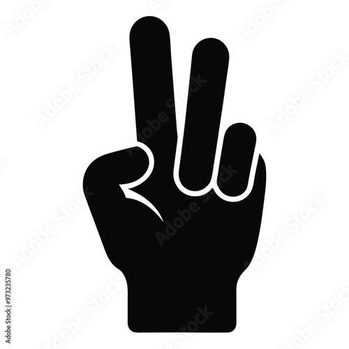 Foam Hand Silhouette Vector Art.