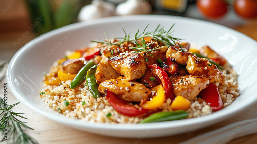Chicken Teriyaki with Brown Rice and Vegetables Chicken Teriyaki with Brown Rice and Vegetables