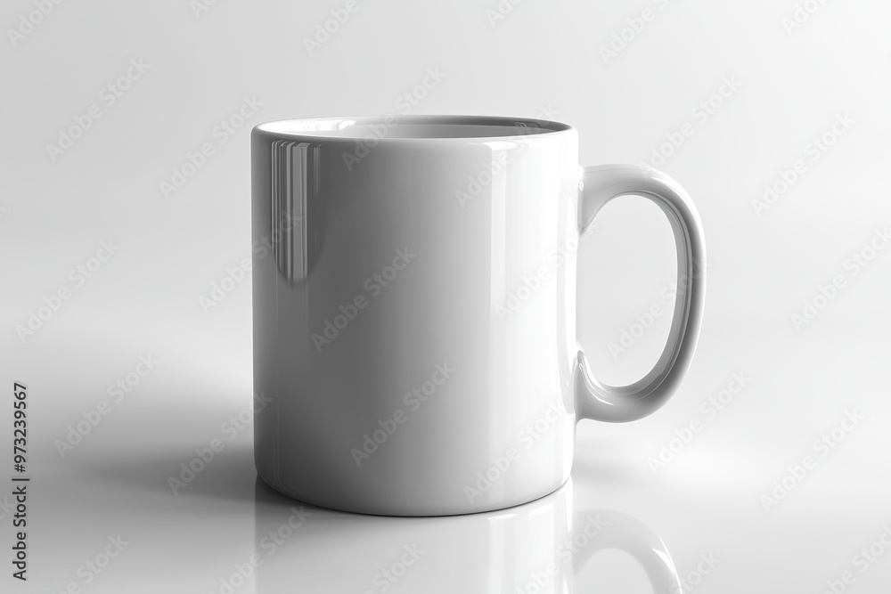 Fototapeta premium Coffee Mug Mockup on Isolated Background created with Generative AI
