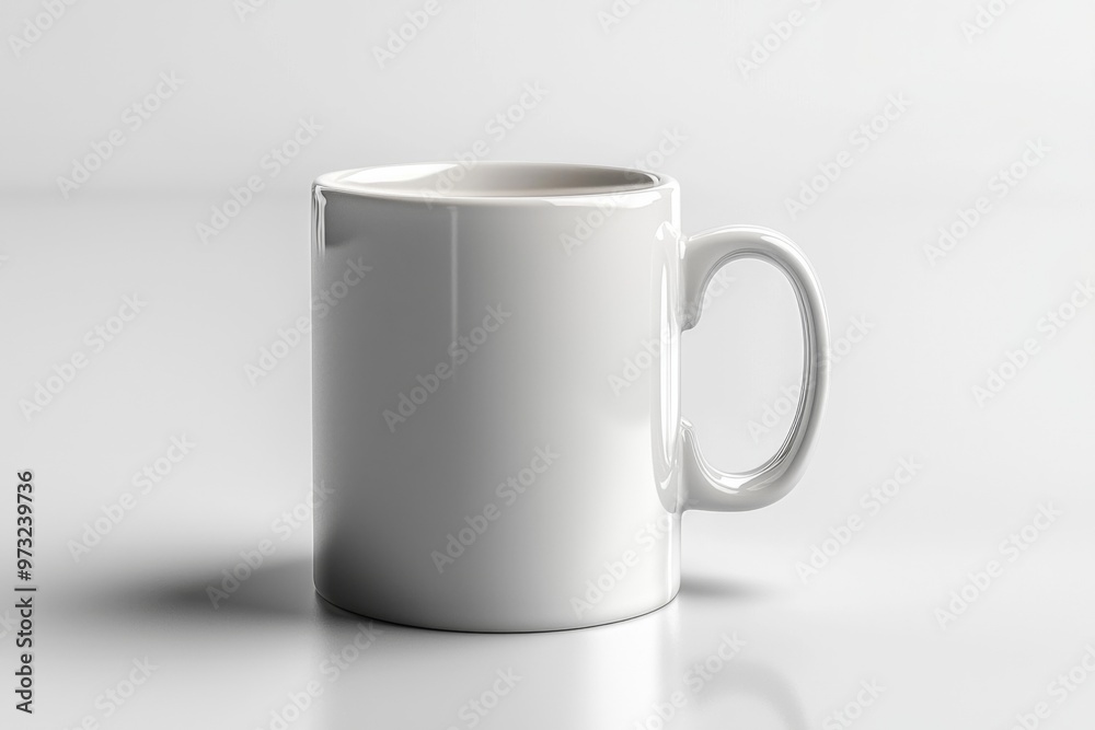 Fototapeta premium Coffee Mug Mockup on Isolated Background created with Generative AI