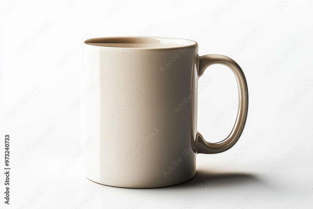 Fototapeta premium Coffee Mug Mockup on Isolated Background created with Generative AI
