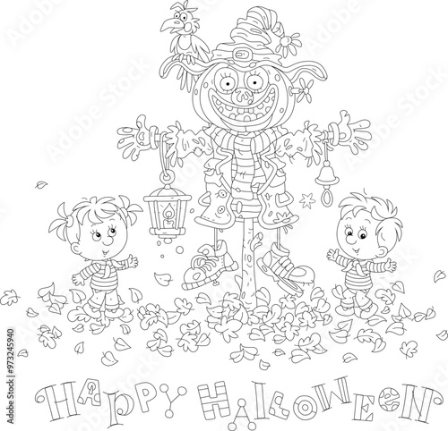 Happy Halloween card with c...