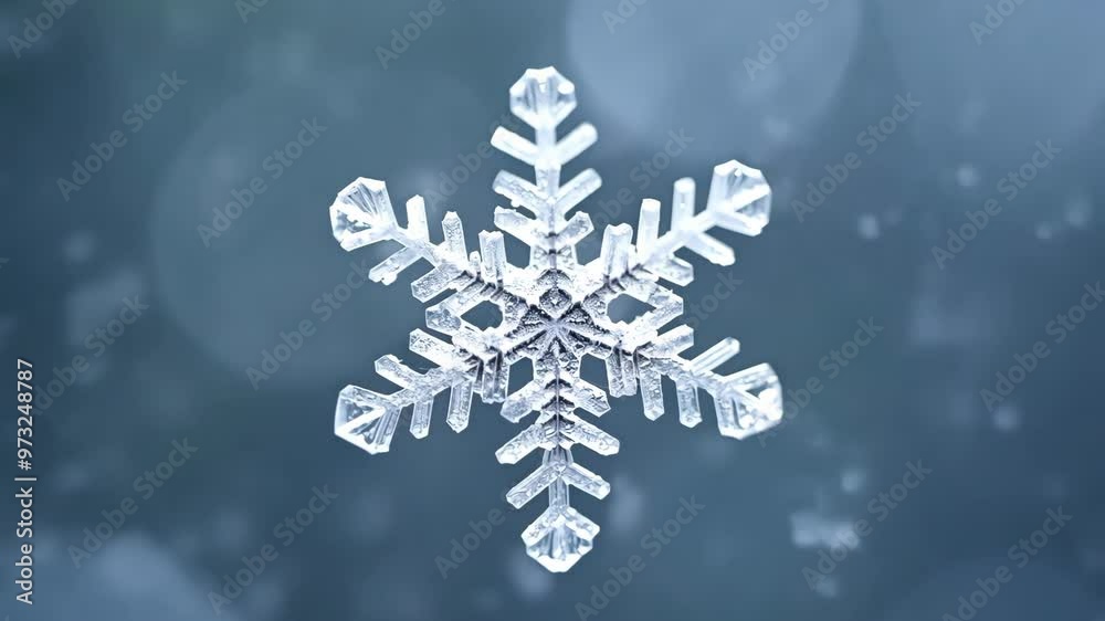 Zooming in on a snowflake with soft bounce light illuminating the scene, creating a delicate and serene winter atmosphere Zooming in on a snowflake with soft bounce light illuminating the scene, creating a delicate and serene winter atmosphere