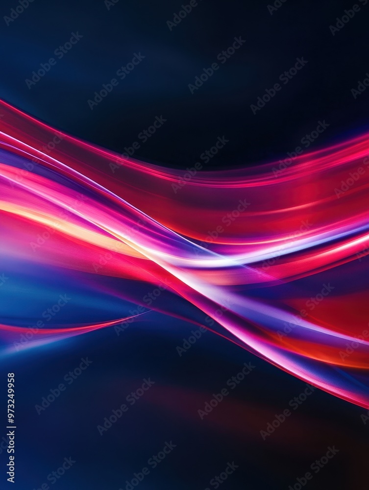 Abstract Red Gradient with Colorful Lights on Dark Blue Background - High-Resolution Mobile Wallpaper