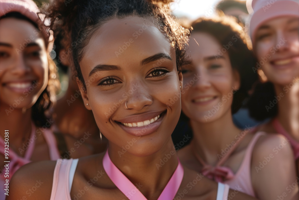 Breast Cancer Survivor Celebrating Strength and Resilience with Support Group in Soft Sunlight Breast Cancer Survivor Celebrating Strength and Resilience with Support Group in Soft Sunlight
