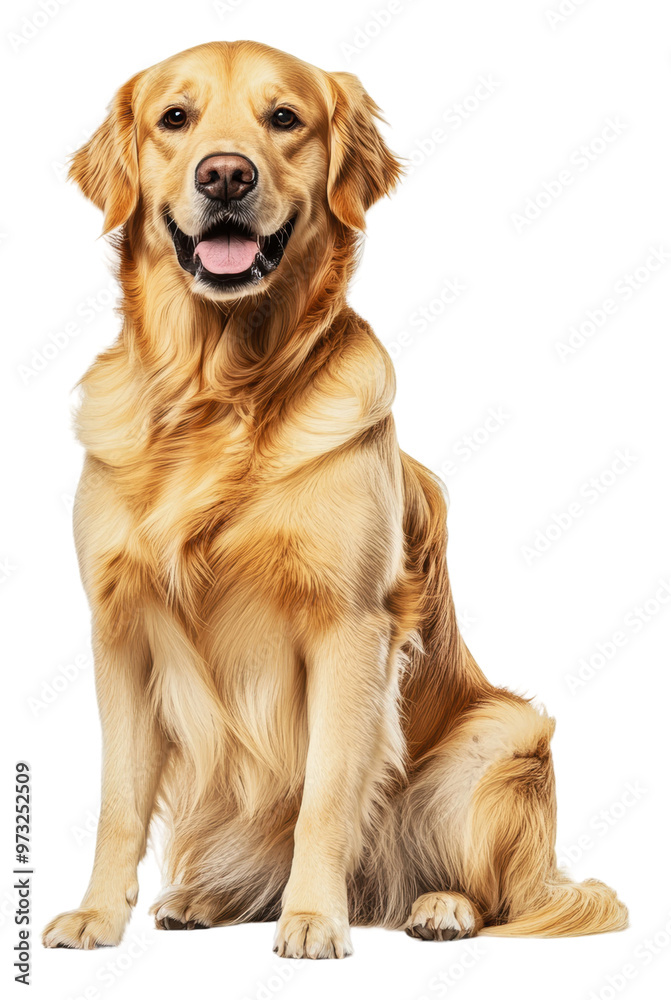 PNG Happy golden retriever indoors PNG Happy golden retriever indoors