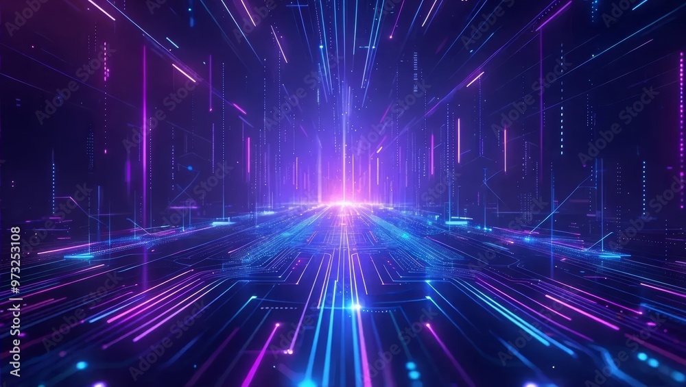 custom made wallpaper toronto digitalFuturistic Digital Circuit Pathway