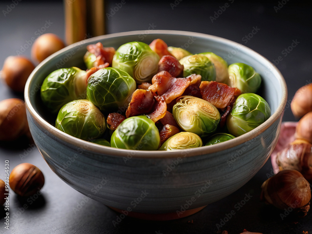 Brussel Sprouts with Bacon and Chestnuts Brussel Sprouts with Bacon and Chestnuts