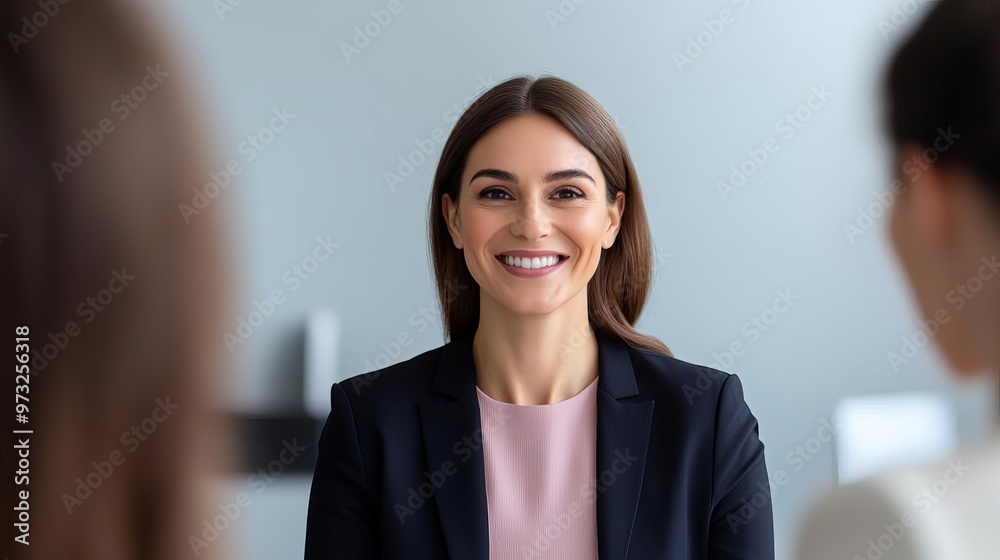Business leader negotiating with a smile, emphasizing positive terms, negotiation terms, friendly negotiation Business leader negotiating with a smile, emphasizing positive terms, negotiation terms, friendly negotiation