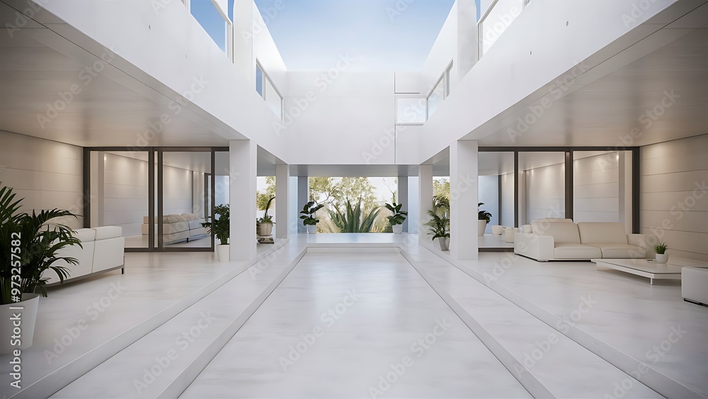 Fototapeta premium High resolution white concrete room