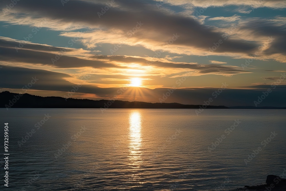 Sunburst and Evening Sky Hues with a Tranquil Glow and Textured Visual Appeal Sunburst and Evening Sky Hues with a Tranquil Glow and Textured Visual Appeal