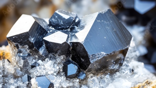 Polished hematite gemstone ...