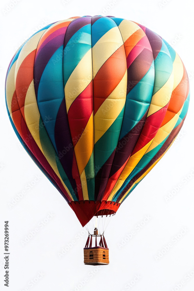 Fototapeta premium A full-length hot air balloon isolated on a white background