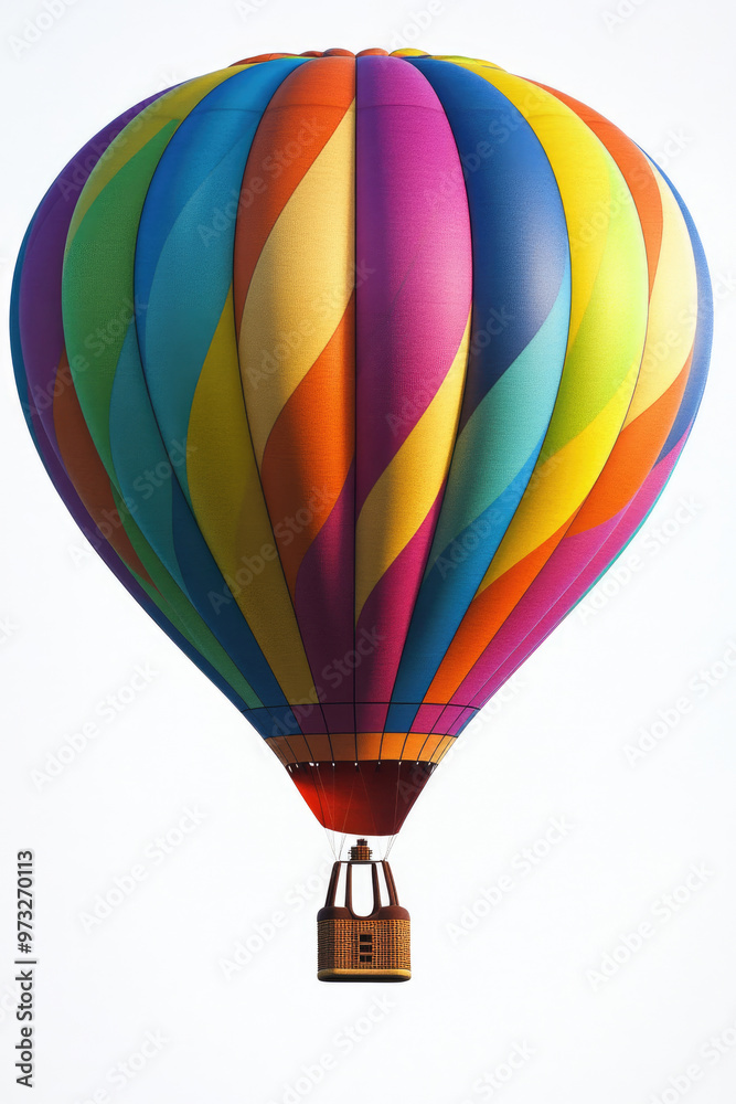 Fototapeta premium A full-length hot air balloon isolated on a white background