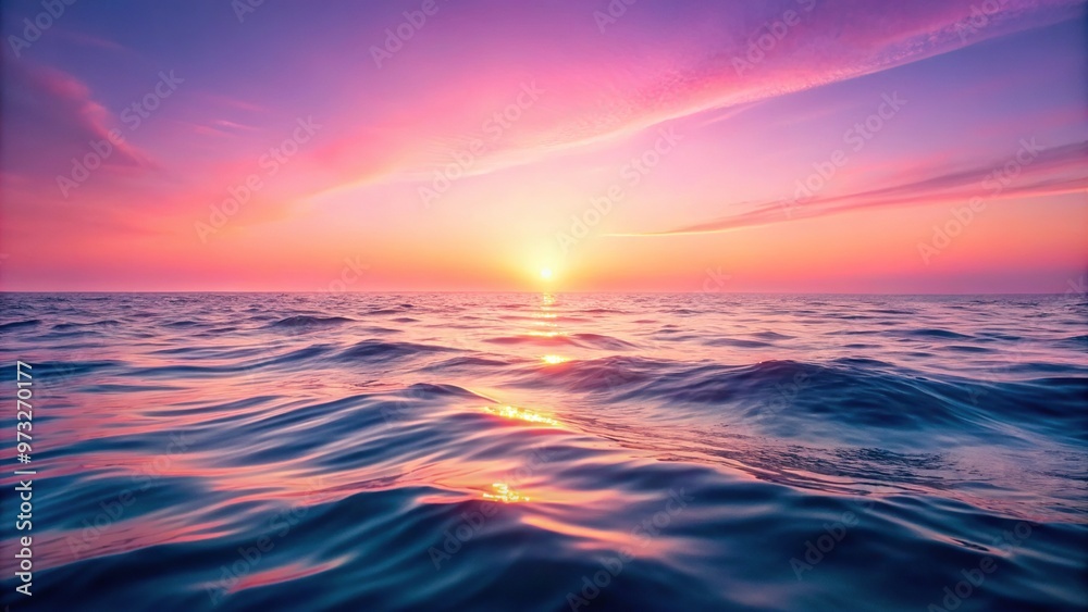 Fototapeta premium Close-Up Ocean sunset background in pastel pink gradient colors