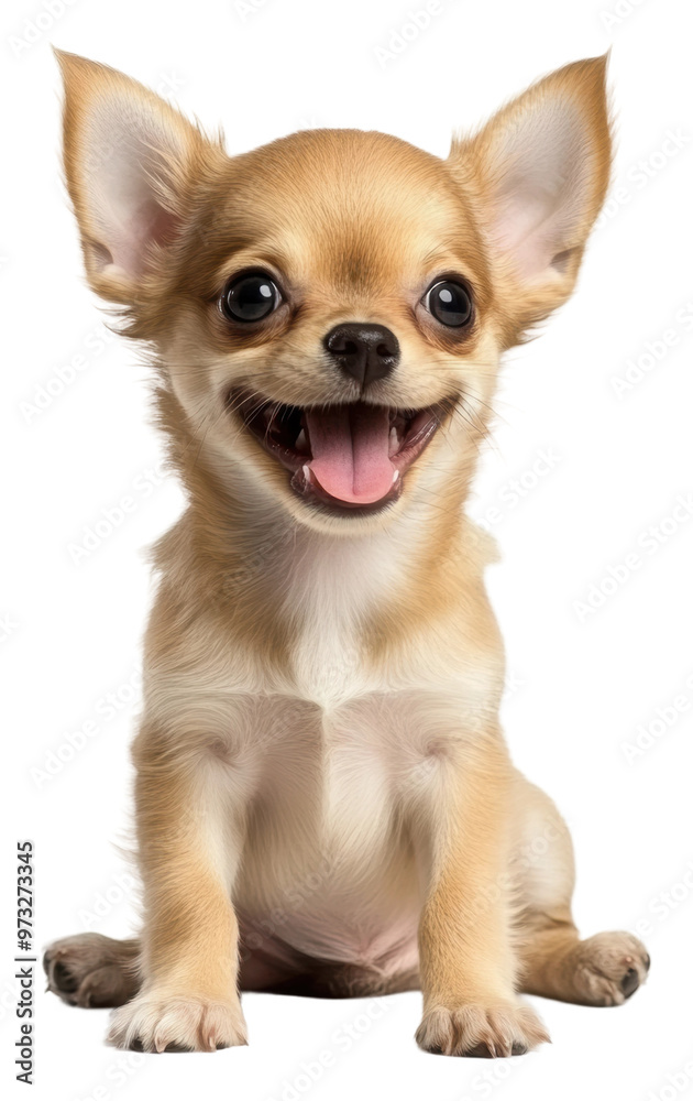 PNG Smiling Chihuahua puppy on white PNG Smiling Chihuahua puppy on white
