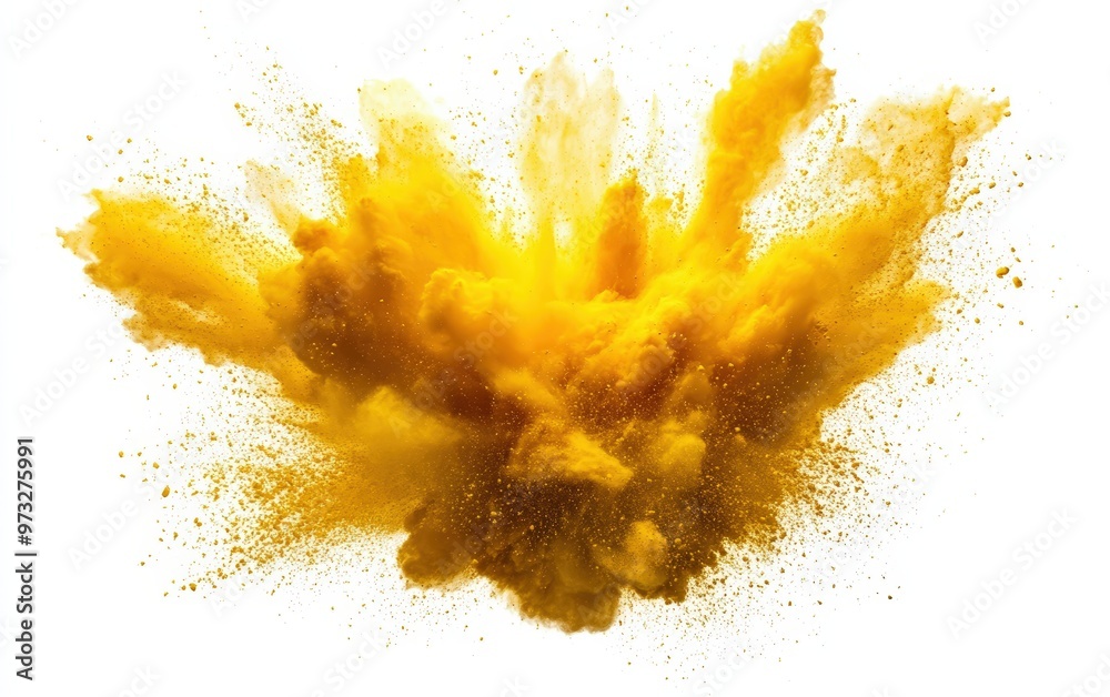 yellow color explosion isolated on white yellow color explosion isolated on white