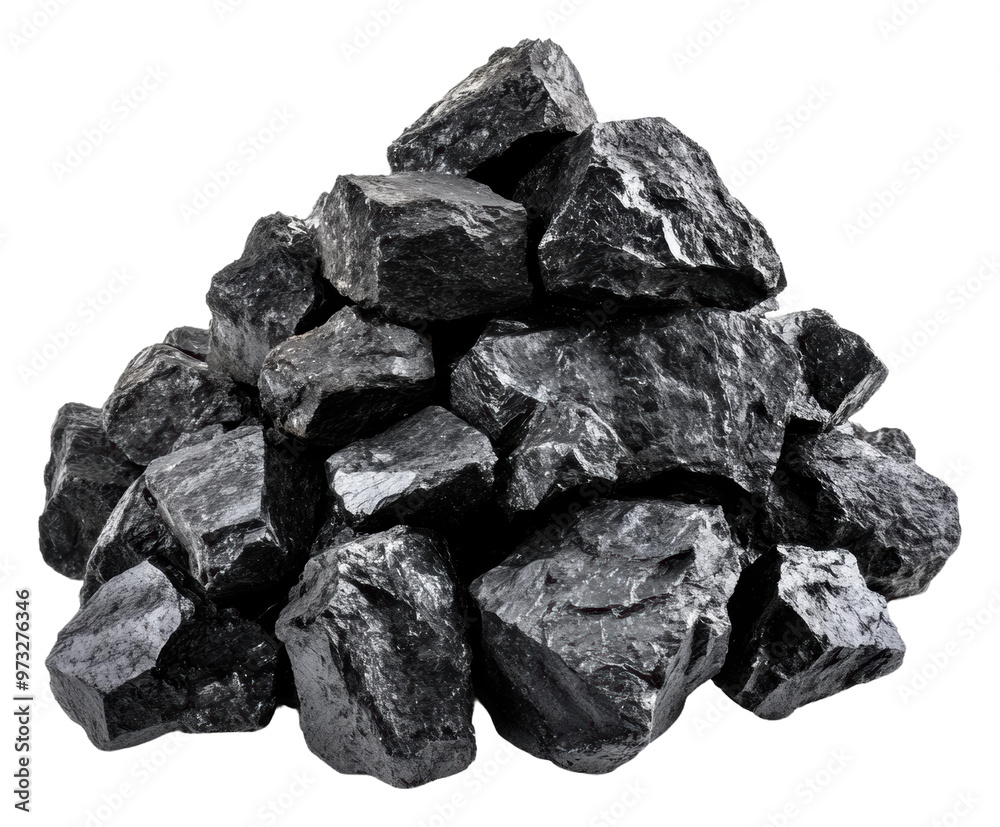 PNG Black coal pile on white background PNG Black coal pile on white background