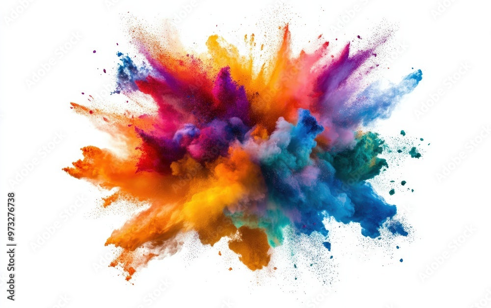 color explosion isolated on white background color explosion isolated on white background