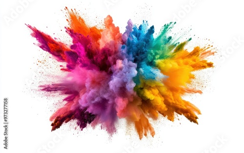 color explosion isolated on white background