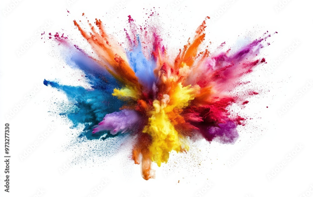 color explosion isolated on white background color explosion isolated on white background