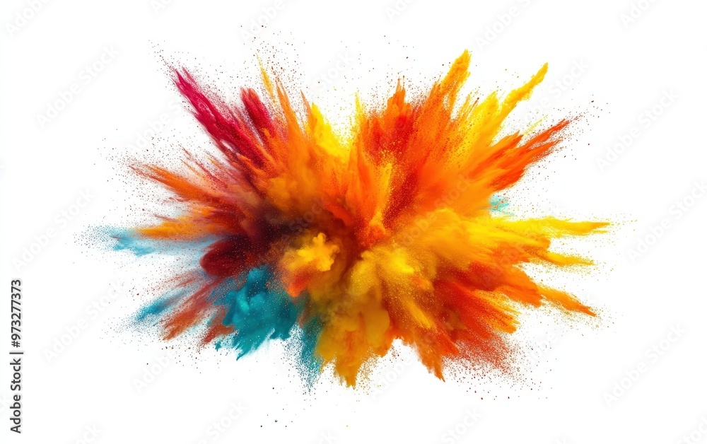 color explosion isolated on white background color explosion isolated on white background