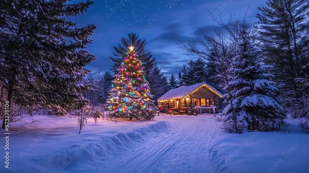 Fototapeta premium Christmas Tree Decor Inspiration for a Cozy Celebration