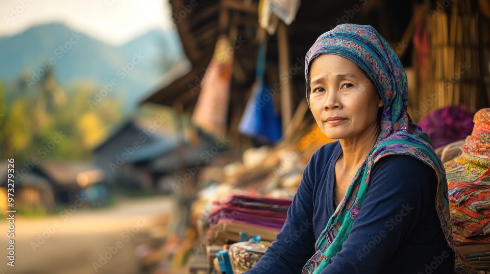 Immersed in Thai Tradition: Tourists Interacting with Local Artisans in a Vibrant Village Setting Immersed in Thai Tradition: Tourists Interacting with Local Artisans in a Vibrant Village Setting