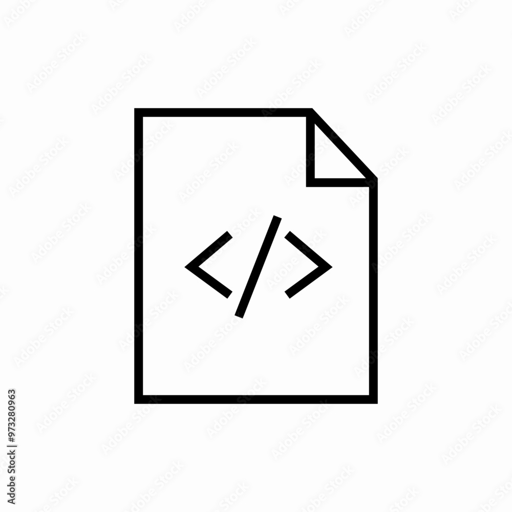 code programming file icon sign vector code programming file icon sign vector