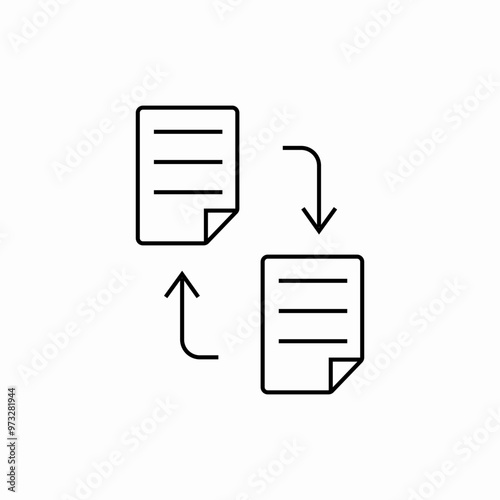 file data exchange icon sign vector photo