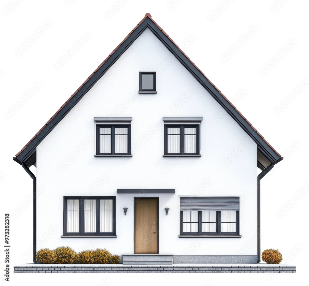 PNG Two-story house with sloped roof PNG Two-story house with sloped roof