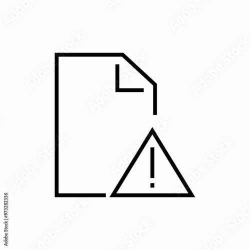 file exclamation mark error icon sign vector
