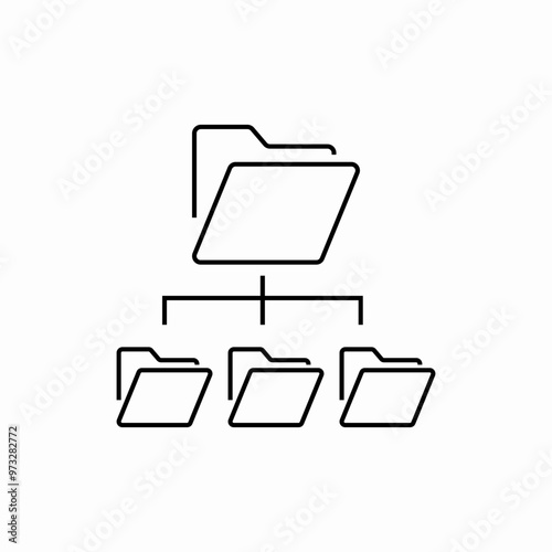 folder file hierarchy icon sign vector