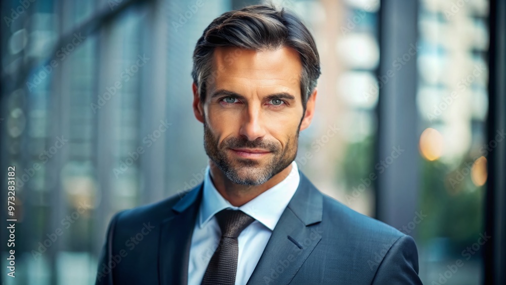 A close-up portrait of a charismatic businessman in a tailored suit, exuding confidence and authority, with a subtle smile and introspective expression. A close-up portrait of a charismatic businessman in a tailored suit, exuding confidence and authority, with a subtle smile and introspective expression.