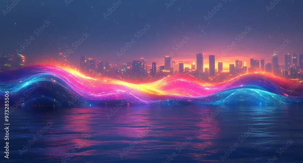 Abstract Neon Light Background for Modern Designs Abstract Neon Light Background for Modern Designs