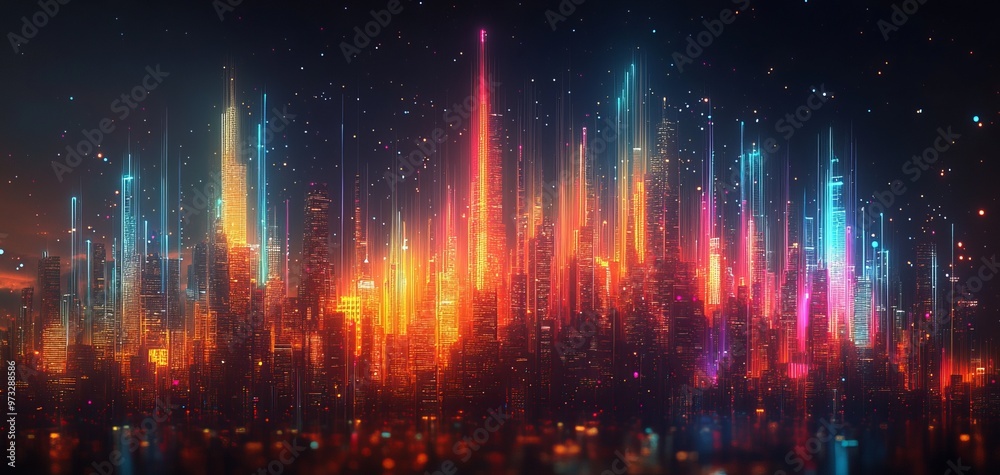 Naklejka premium Neon Light Background to Illuminate Your Designs