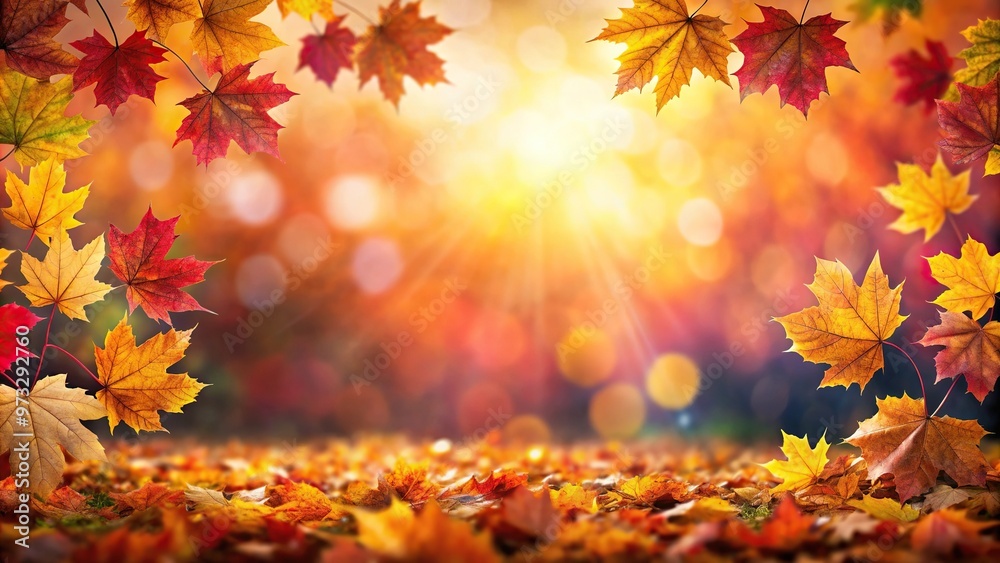 Colorful autumn leaves field wallpaper background