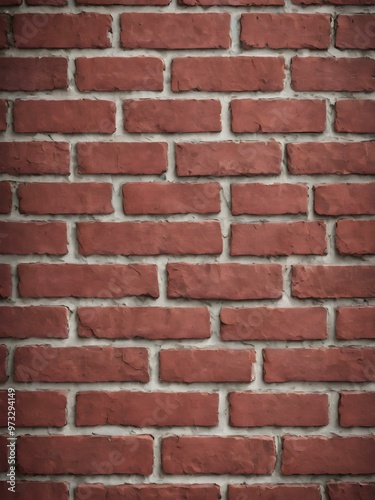 A classic brick wall background with deep red bricks and natural imperfections for an urban feel