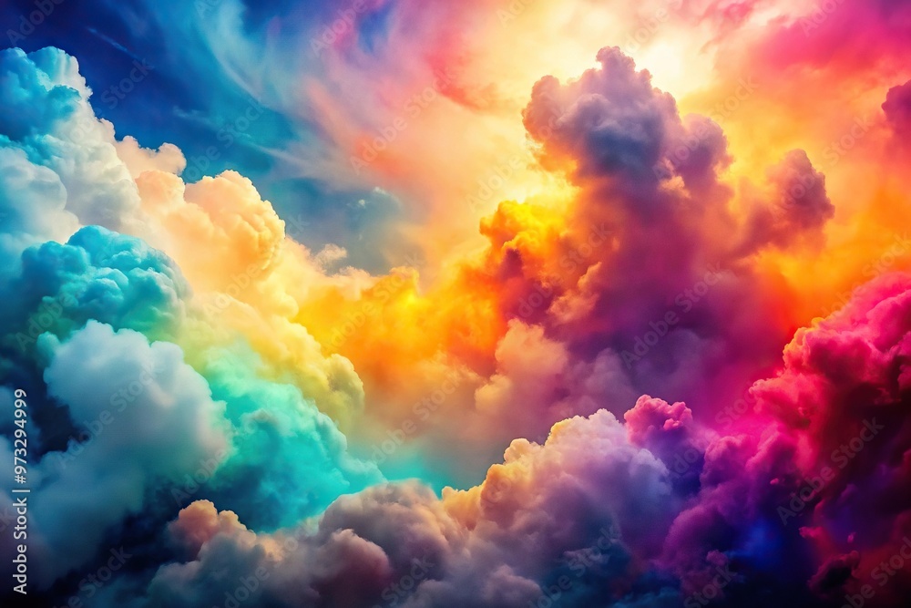 Colorful clouds background with a Patel point of view Colorful clouds background with a Patel point of view