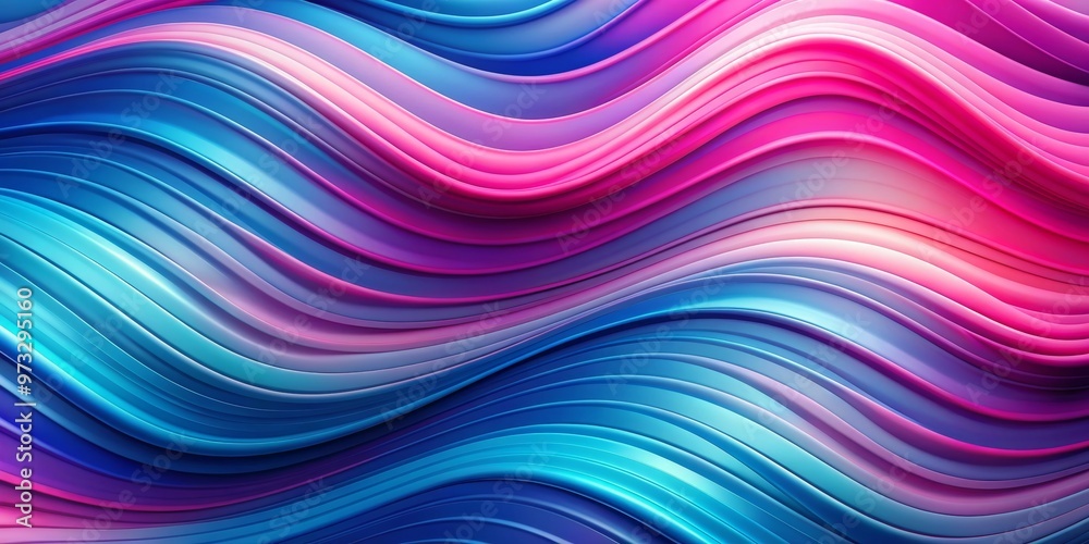 Abstract Flowing Gradient Waves - Blue, Pink, Purple, 3D Render, Abstract Background Abstract Flowing Gradient Waves - Blue, Pink, Purple, 3D Render, Abstract Background