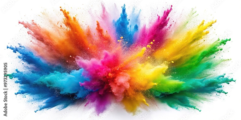 Colorful explosion of paint powder Colorful explosion of paint powder