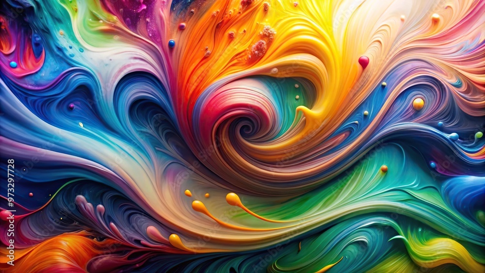 Colorful ink swirls mixing on white background Colorful ink swirls mixing on white background