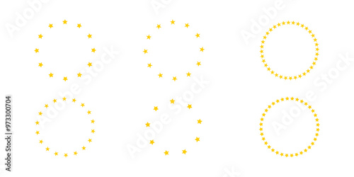 Star in circle vector icon. European union flag symbol. EPS 10