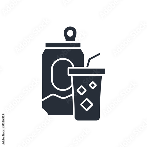 soda icon. vector.Editable stroke.linear style sign for use web design,logo.Symbol illustration.