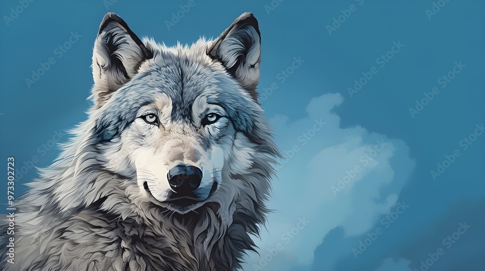 Fototapeta premium wolf in the winter