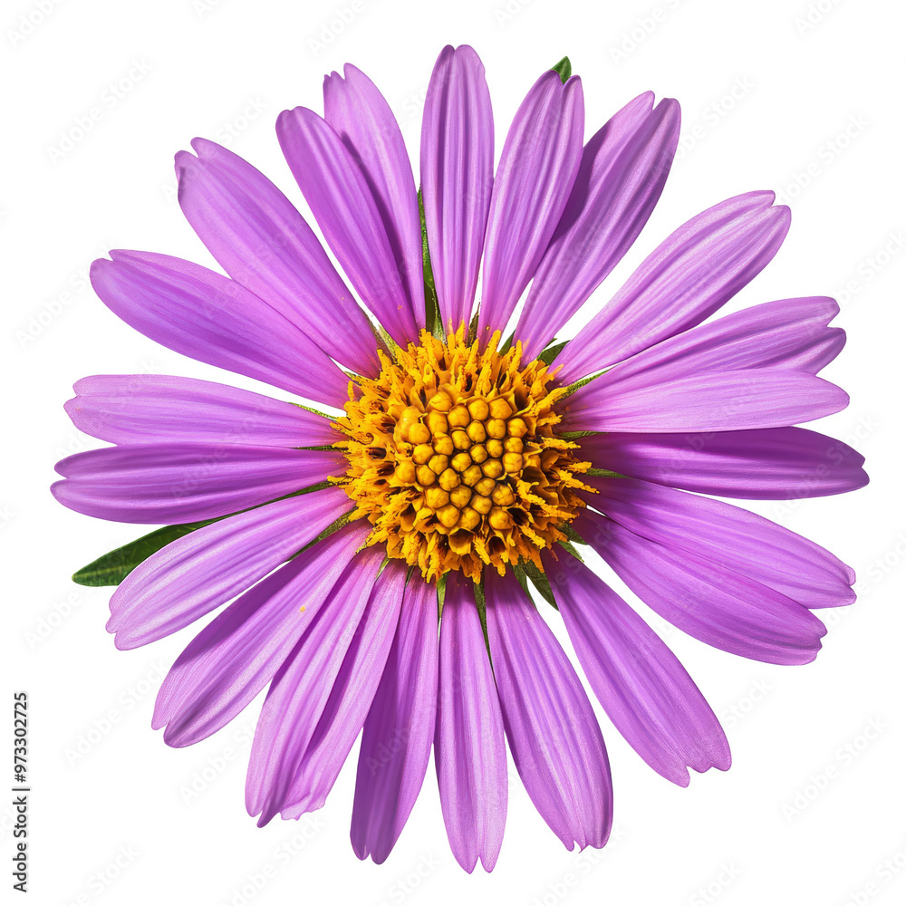 Purple flower with yellow center, isolated isolated transparent Purple flower with yellow center, isolated isolated transparent
