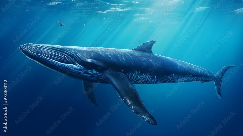 Fototapeta premium whale in the sea