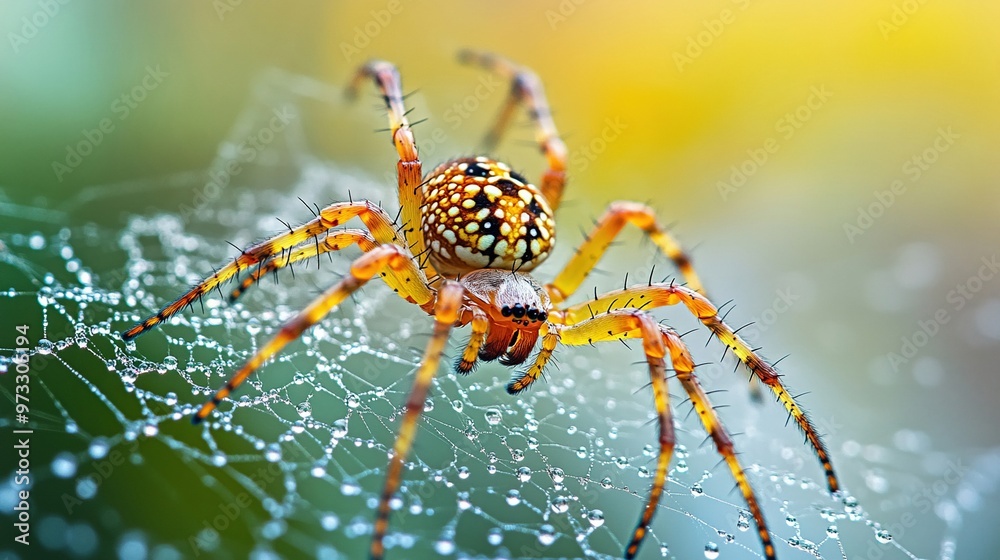 Close-up of a spiders intricate web Close-up of a spiders intricate web
