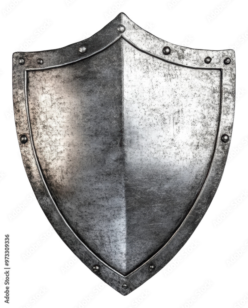 PNG Rustic riveted antique metal shield