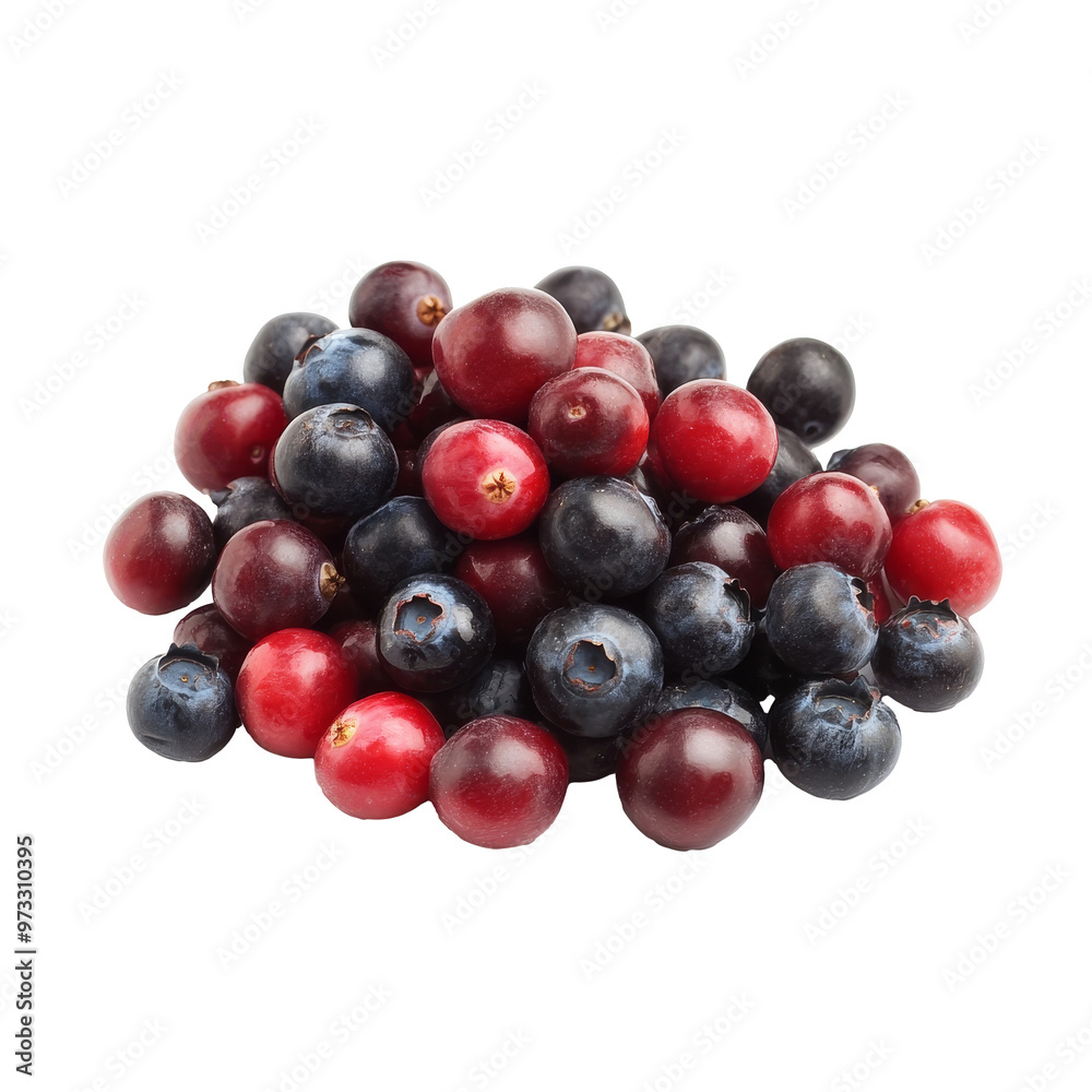 Fresh berries in vibrant colors arranged together isolated transparent Fresh berries in vibrant colors arranged together isolated transparent